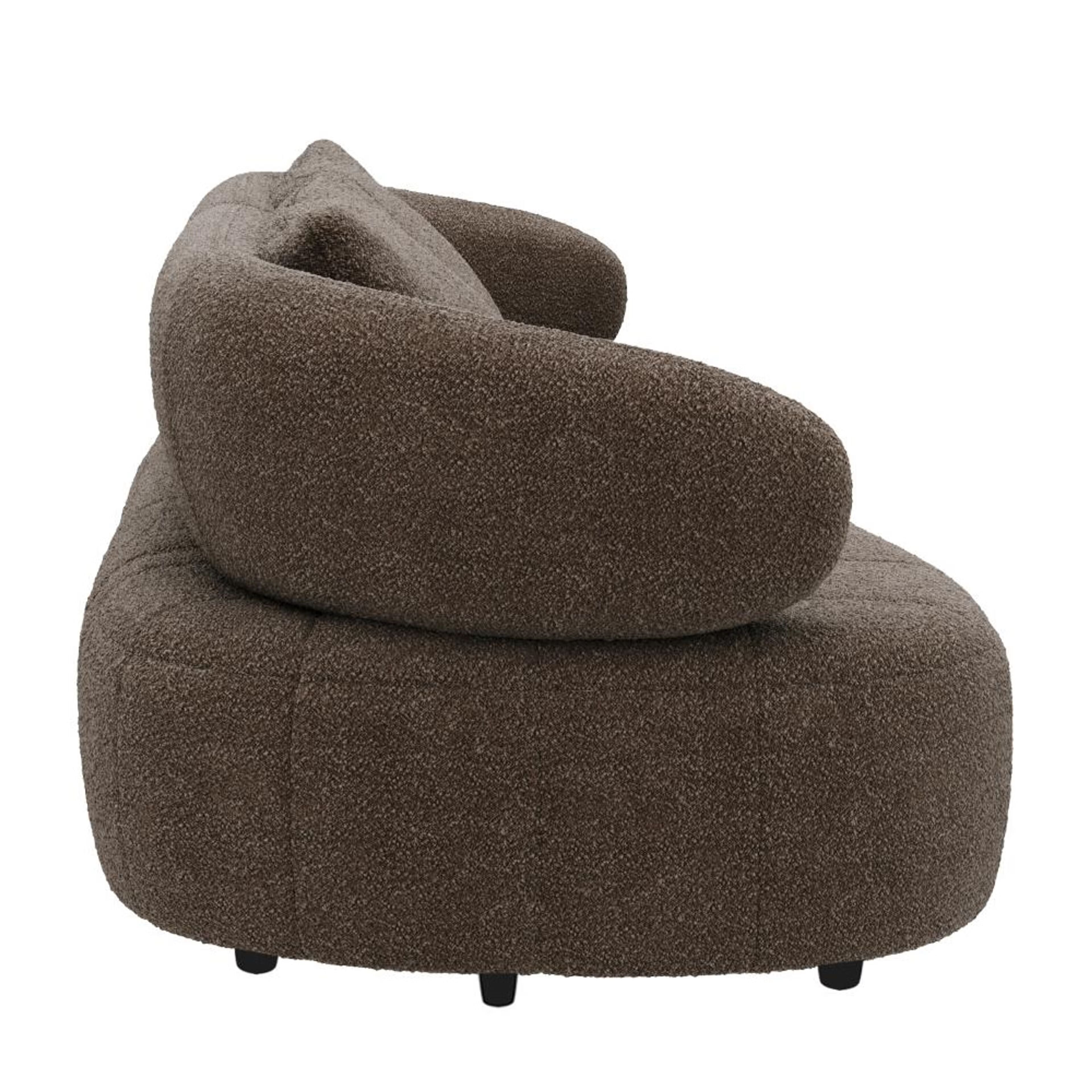Rivo Boucle 3 Seater Sofa In Truffle Brown Colour - Febonic Living