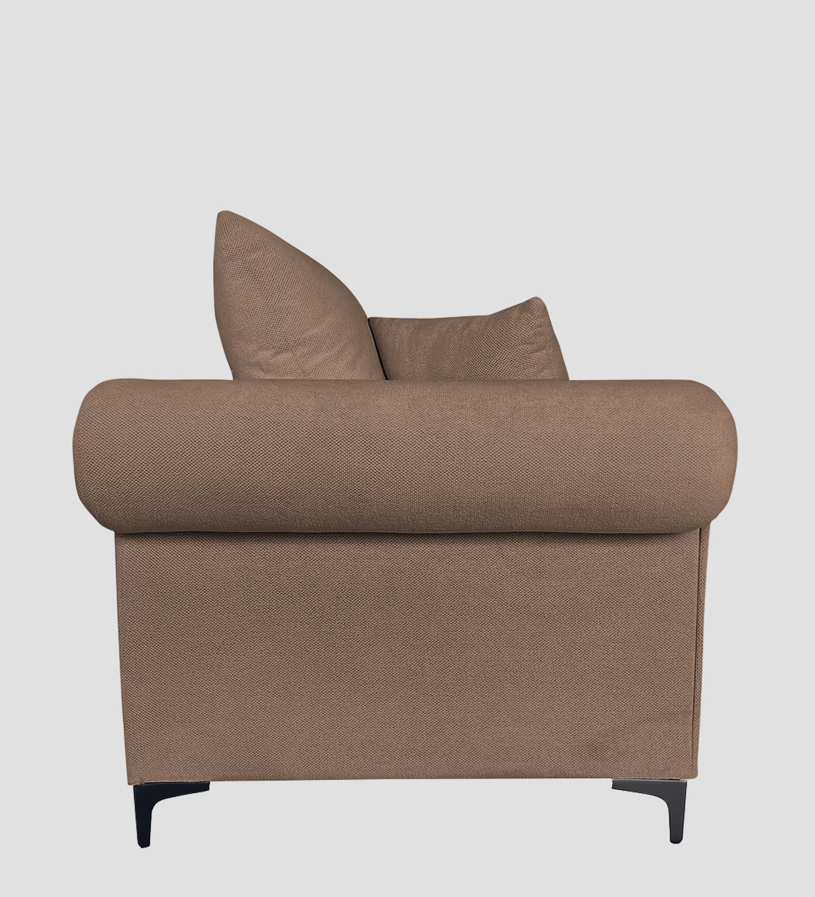 Rocar Fabric 1 Seater Sofa In Earthy Beige Colour