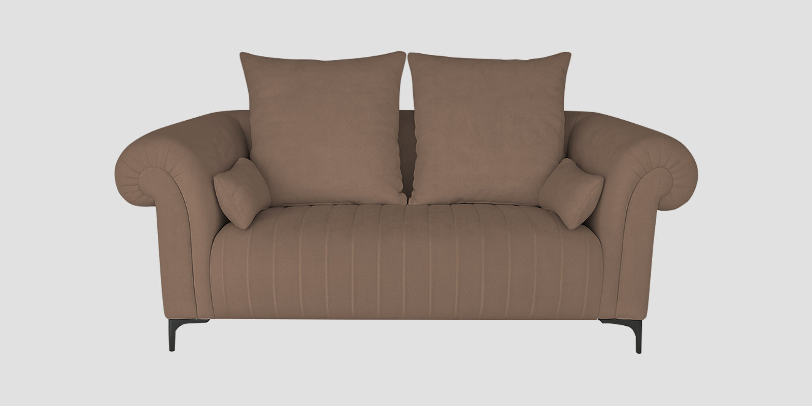 Rocar Fabric 2 Seater Sofa In Earthy Beige Colour