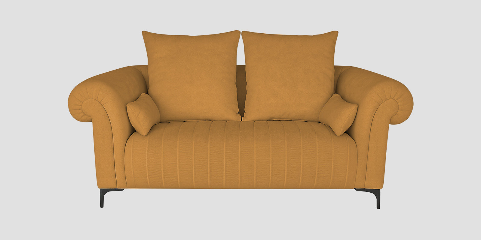 Rocar Fabric 2 Seater Sofa In Lime Yellow Colour