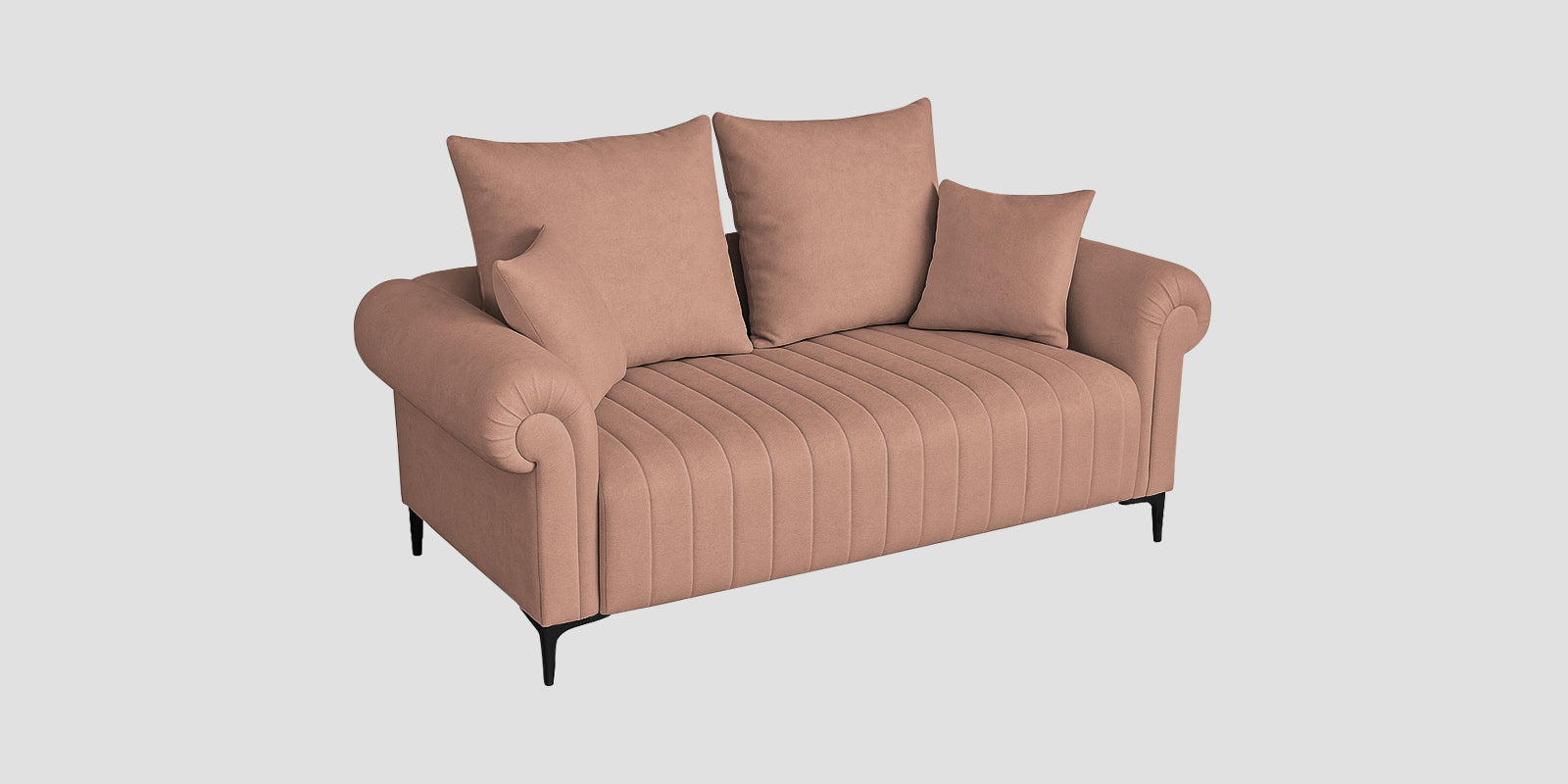 Rocar Fabric 2 Seater Sofa In Maple Pink Colour