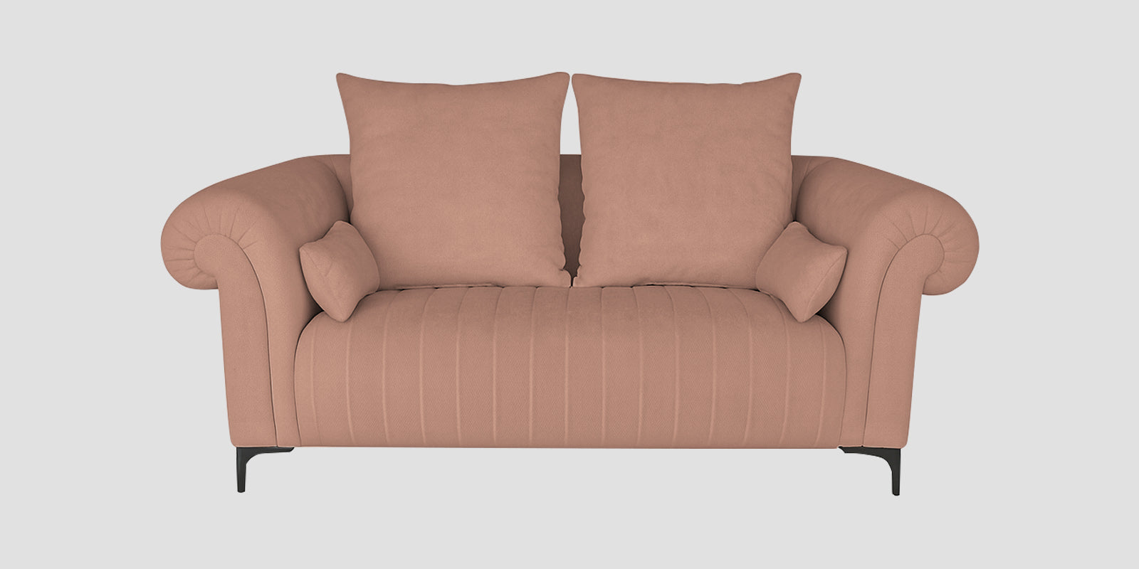 Rocar Fabric 2 Seater Sofa In Maple Pink Colour