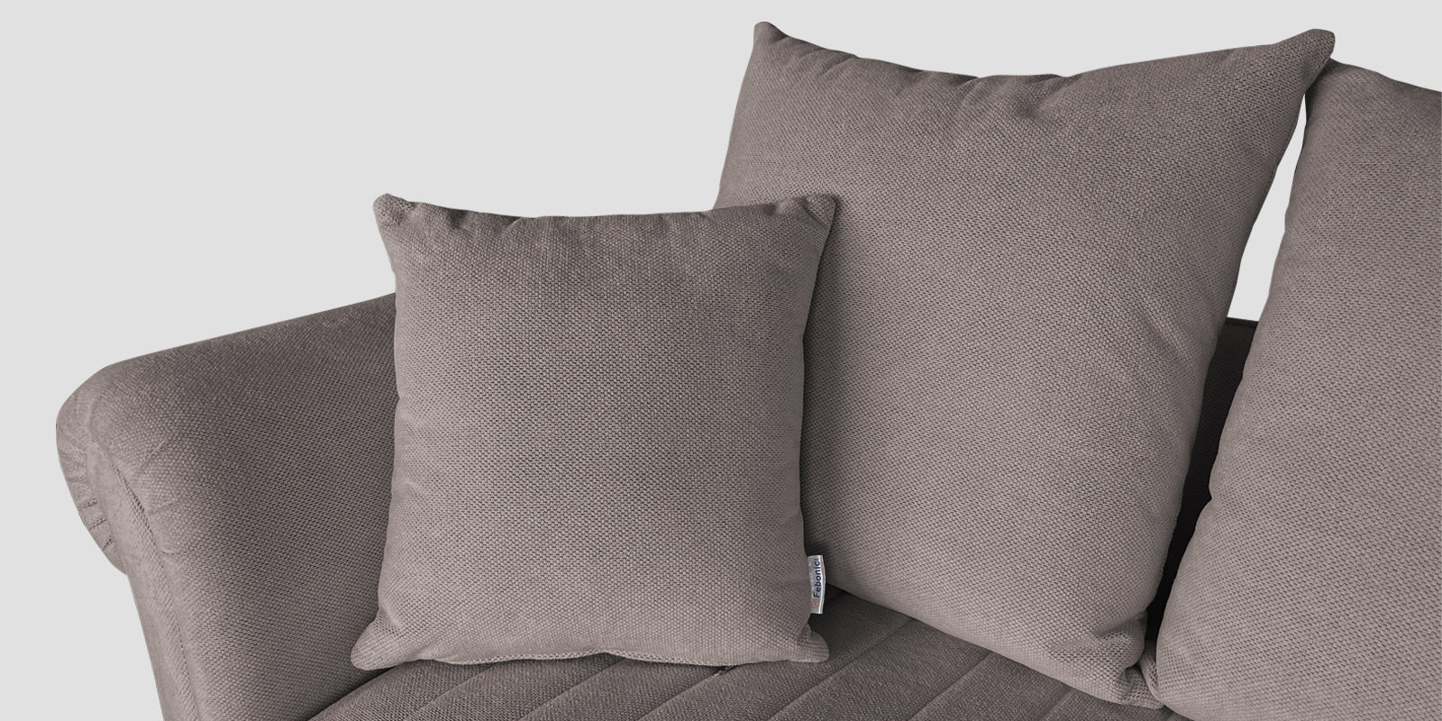 Rocar Fabric 2 Seater Sofa In Silk Grey Colour