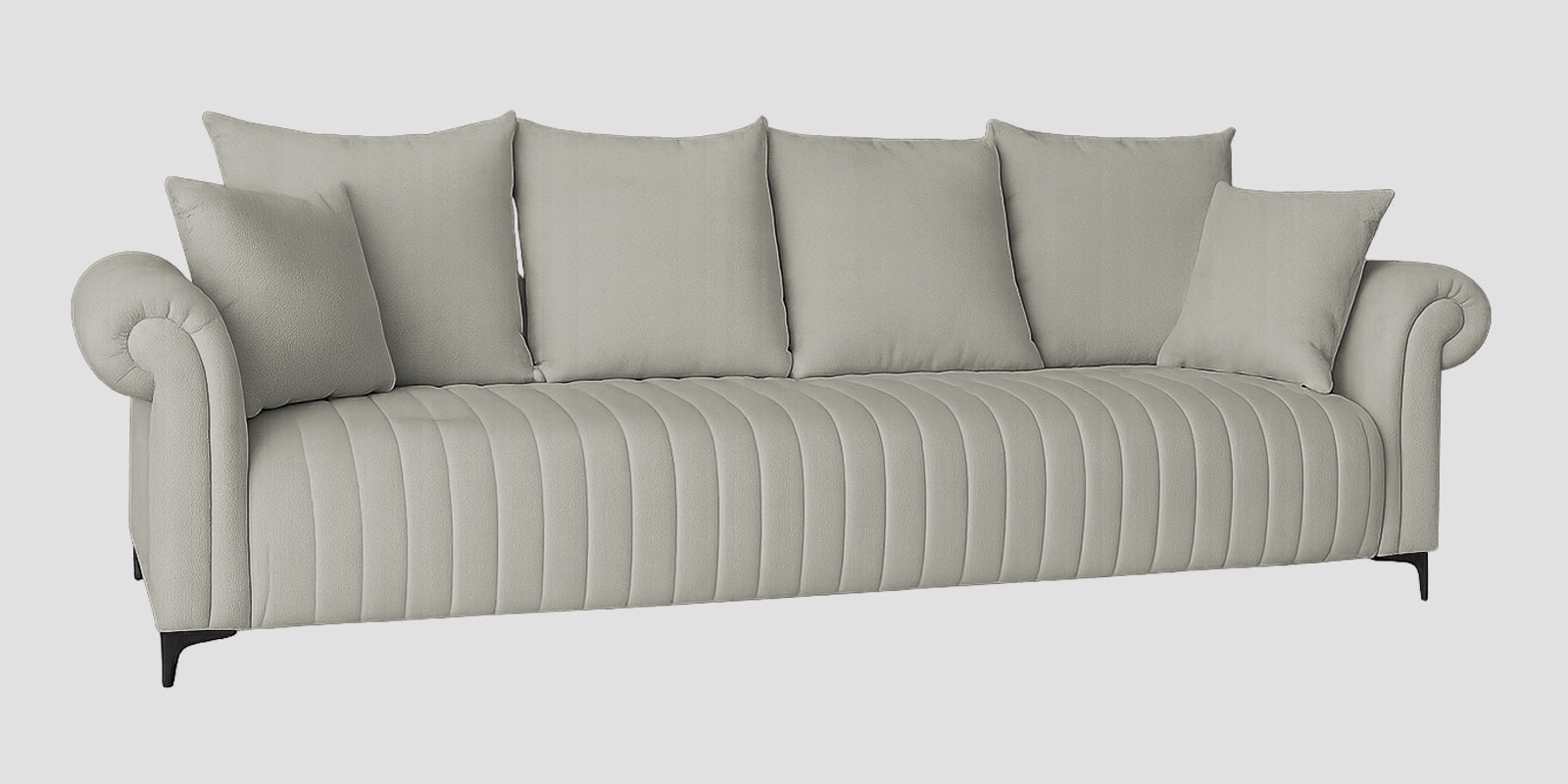 Rocar Fabric 4 Seater Sofa In Bone Beige Colour