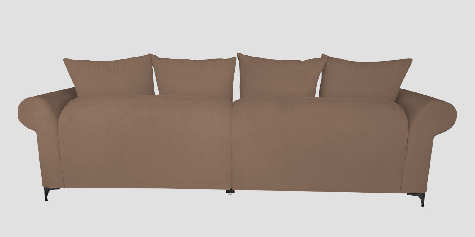 Rocar Fabric 4 Seater Sofa In Earthy Beige Colour