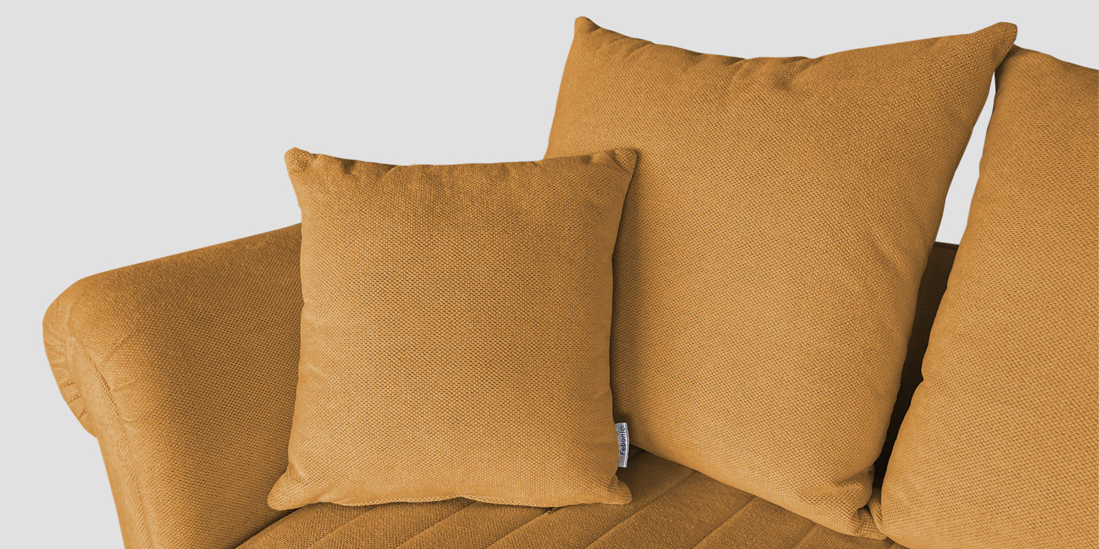 Rocar Fabric 4 Seater Sofa In Lime Yellow Colour