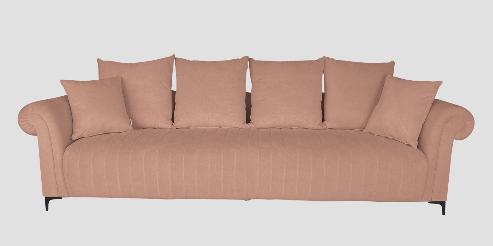 Rocar Fabric 4 Seater Sofa In Maple Pink Colour