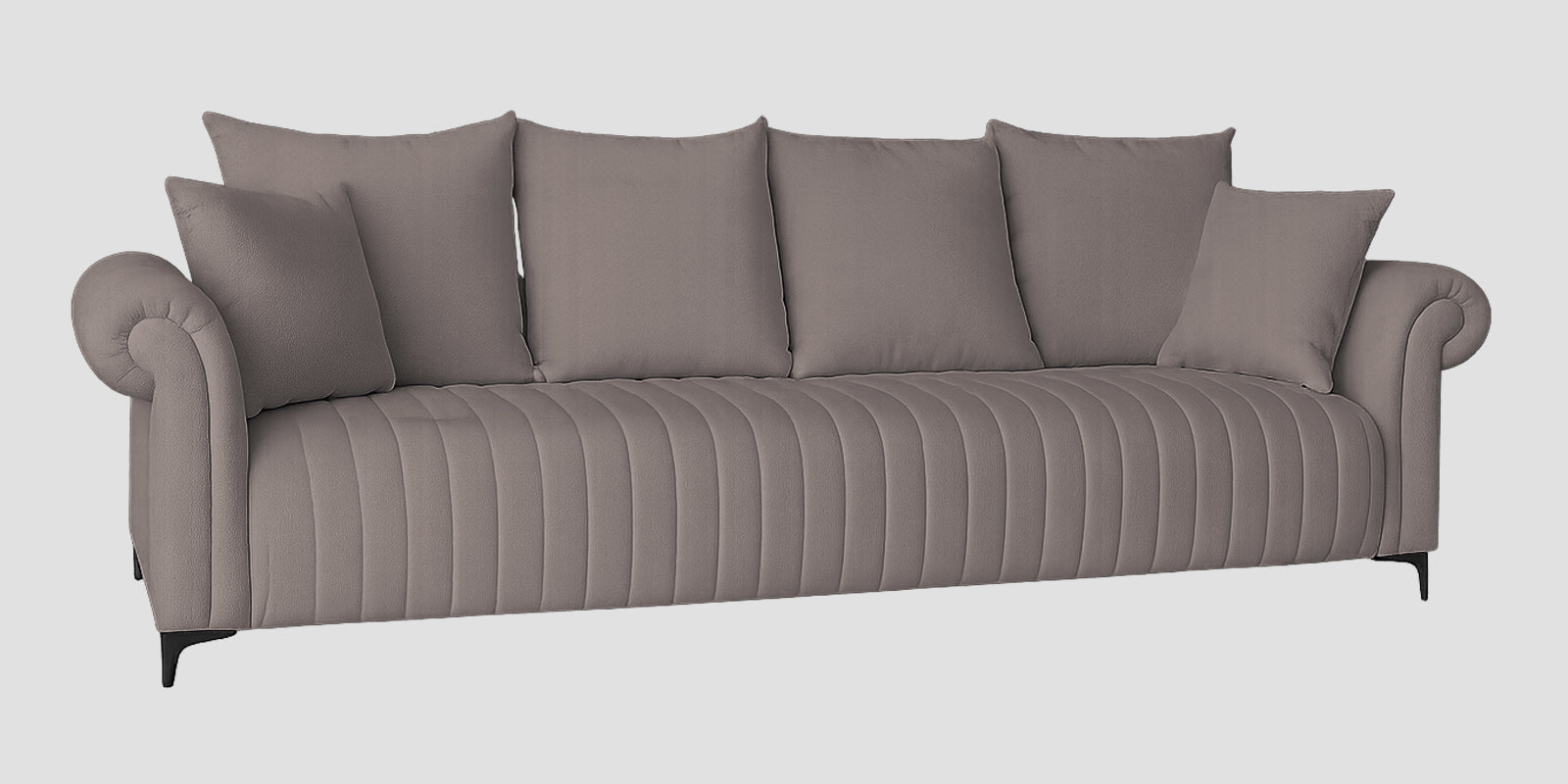 Rocar Fabric 4 Seater Sofa In SIlk Grey Colour (Copy)