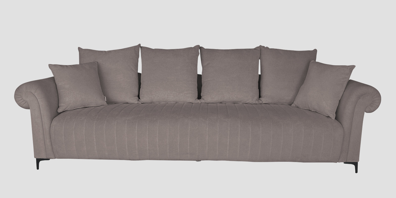 Rocar Fabric 4 Seater Sofa In SIlk Grey Colour (Copy)