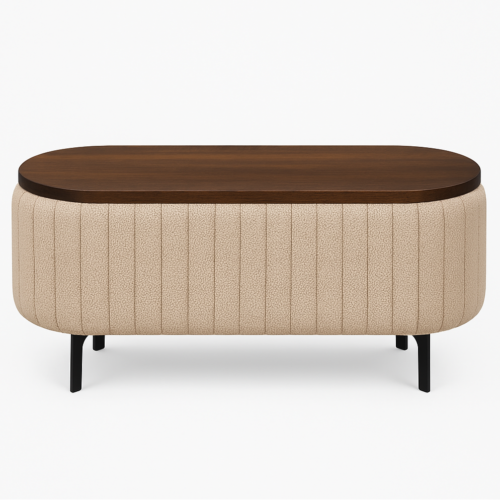 Rocar Teak Wood Coffee Table In Provincial Teak Finish-White Background Image by Febonic Living