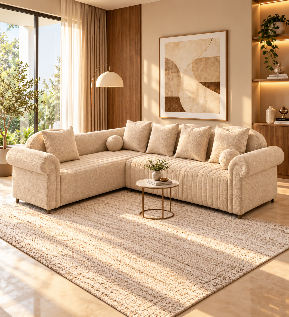 Rocar Signature Corner Sofa - Butter Beige