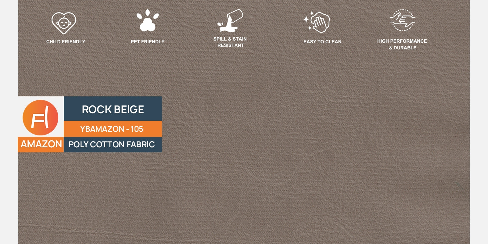 Woody Fabric 2 Seater Sofa In Rock Beige Colour - Febonic Living