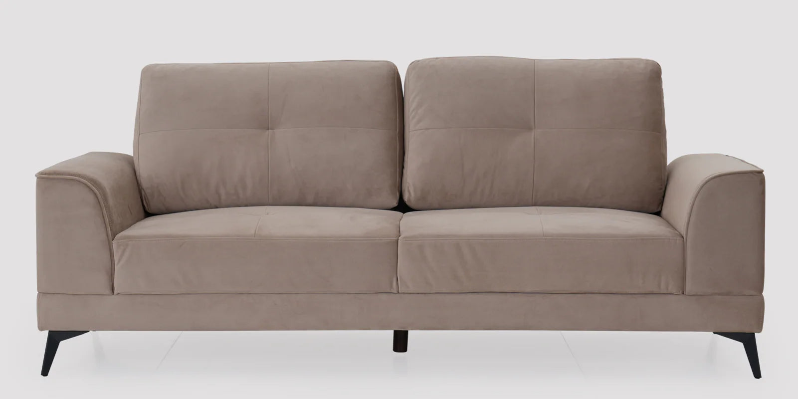 Roha Velvet 3 Seater Sofa In Mocha Mouse Colour - Febonic Living