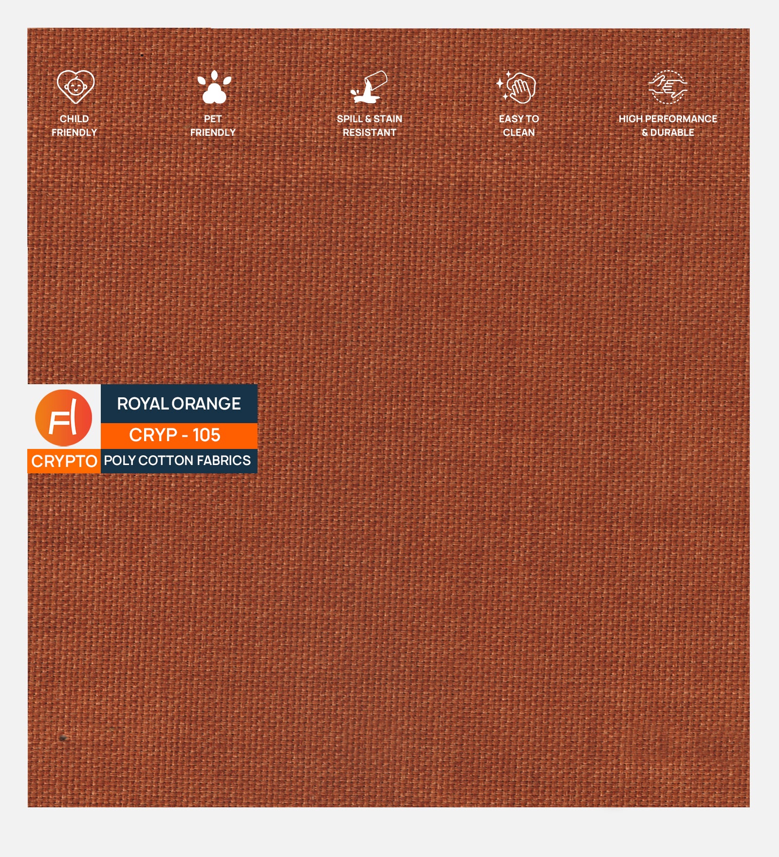 Homer Fabric 1 Seater Sofa In Royal Orange Colour - Febonic Living