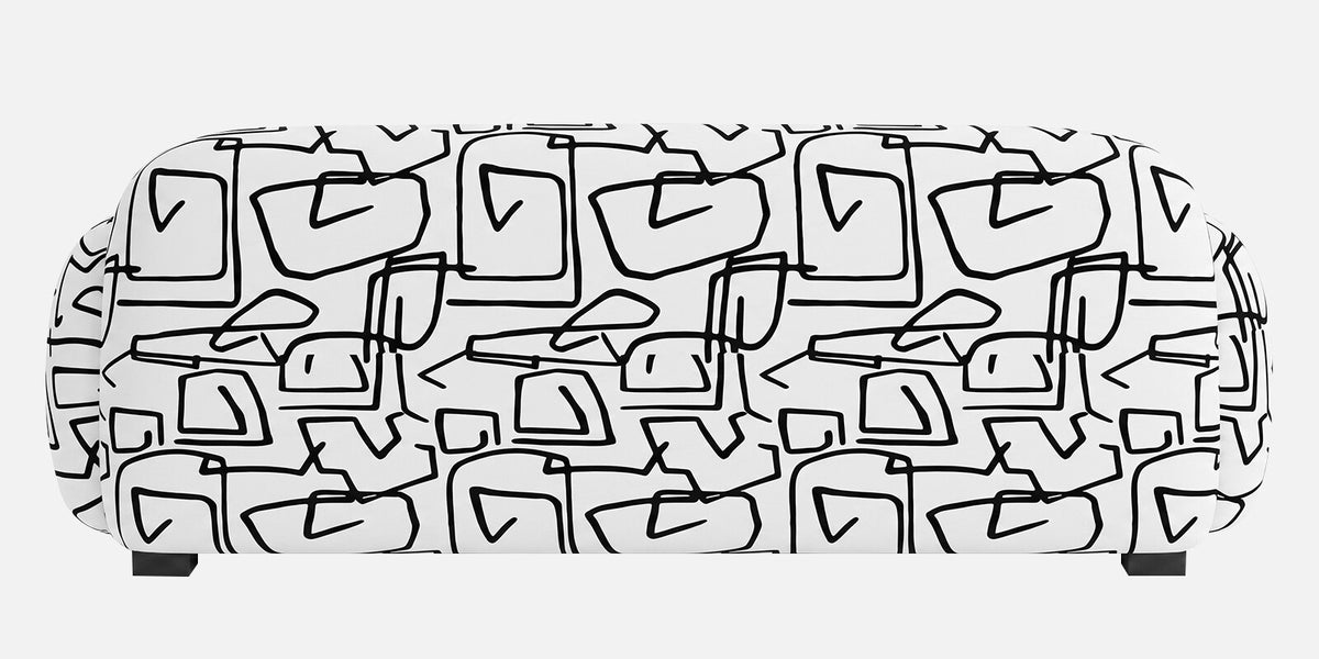 Royale Abstract Linear 3 Seater Sofa In White Colour