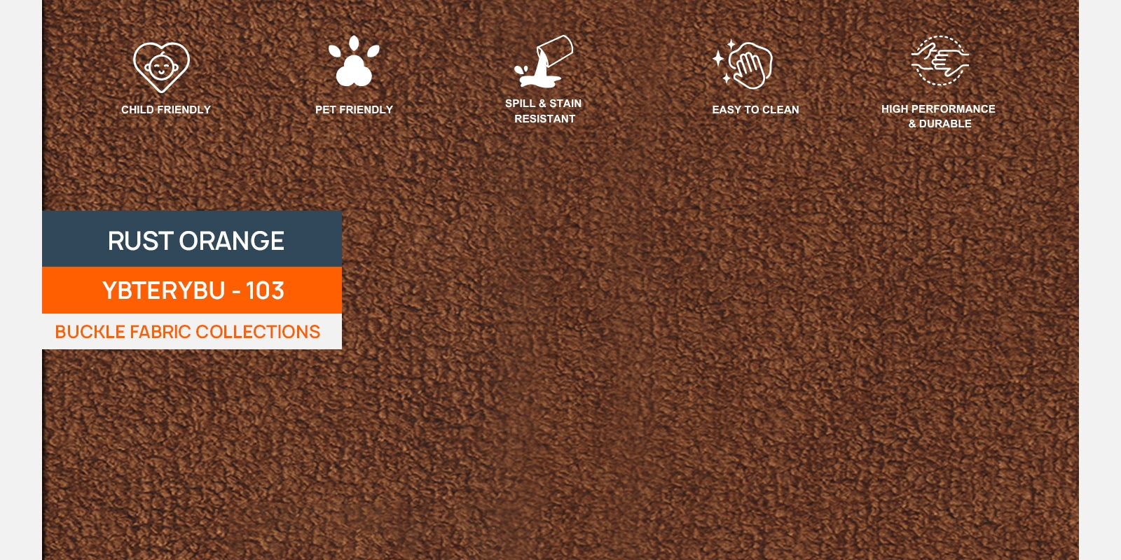 Corny Boucle Fabric 2 Seater Sofa In Rust Orange Colour - Febonic Living