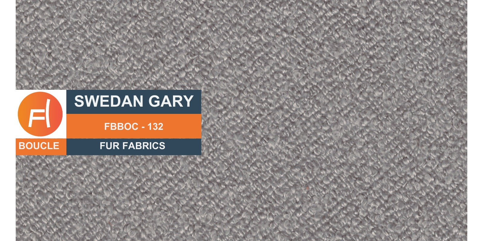 Nesco Boucle Fabric 2 Seater Sofa in Sweden Gary Colour