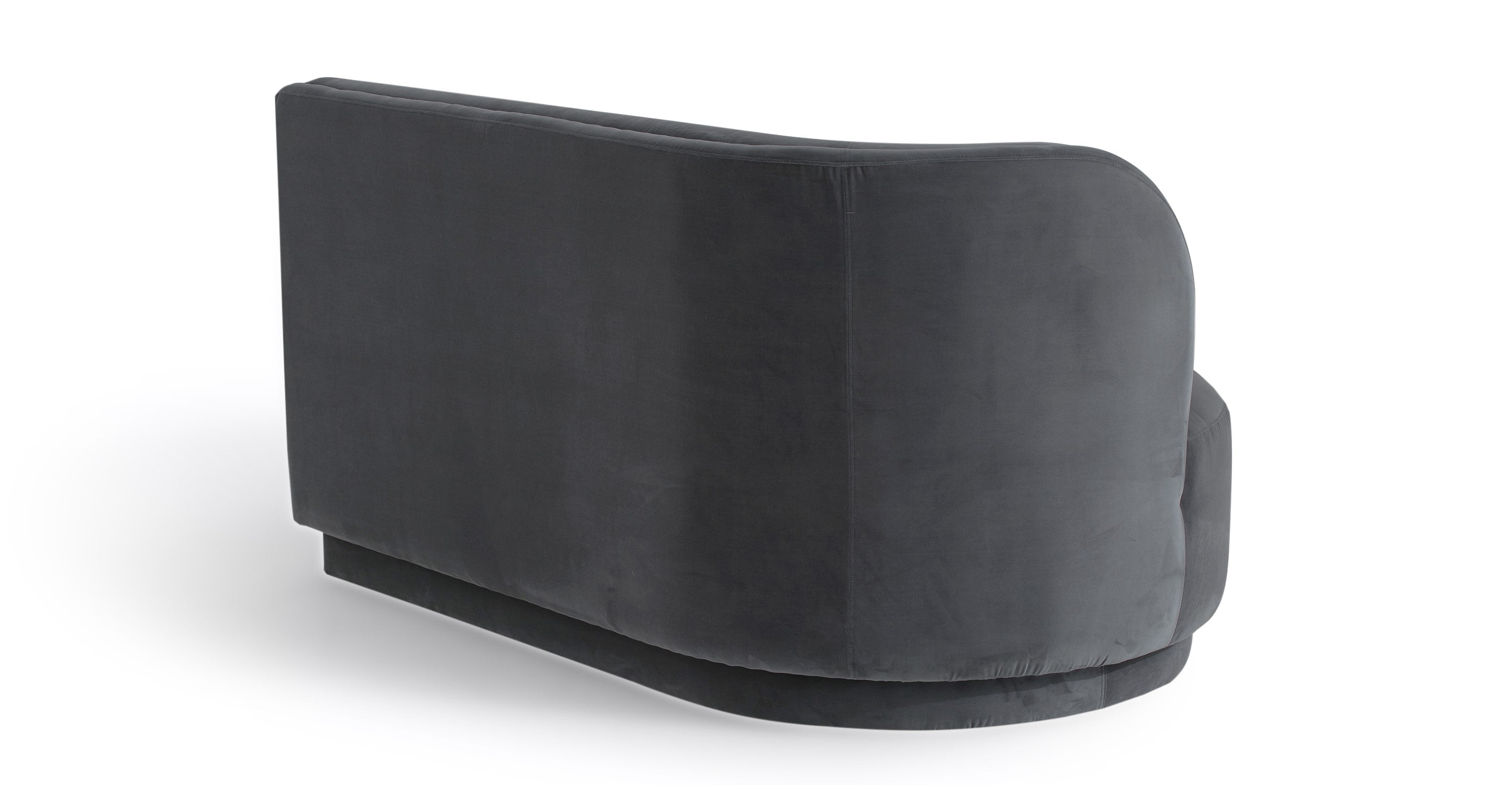 Swoosh Velvet 3 Seater Sofa In Davy Grey Colour - Febonic Living