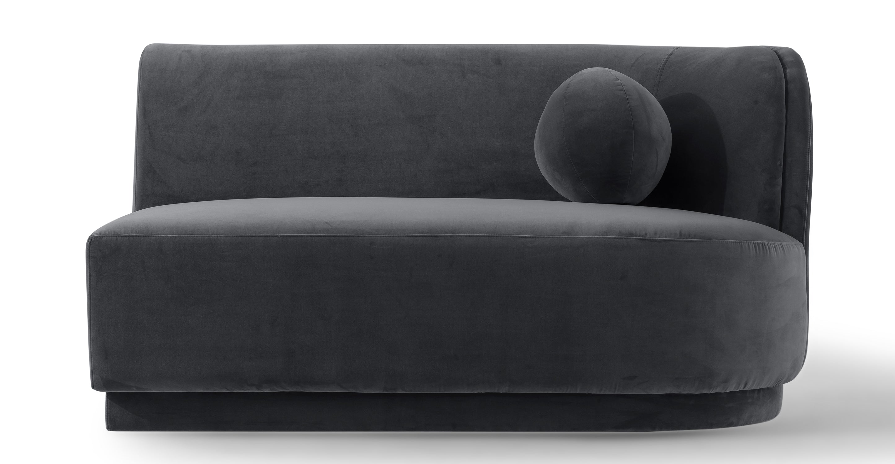 Swoosh Velvet 3 Seater Sofa In Davy Grey Colour - Febonic Living