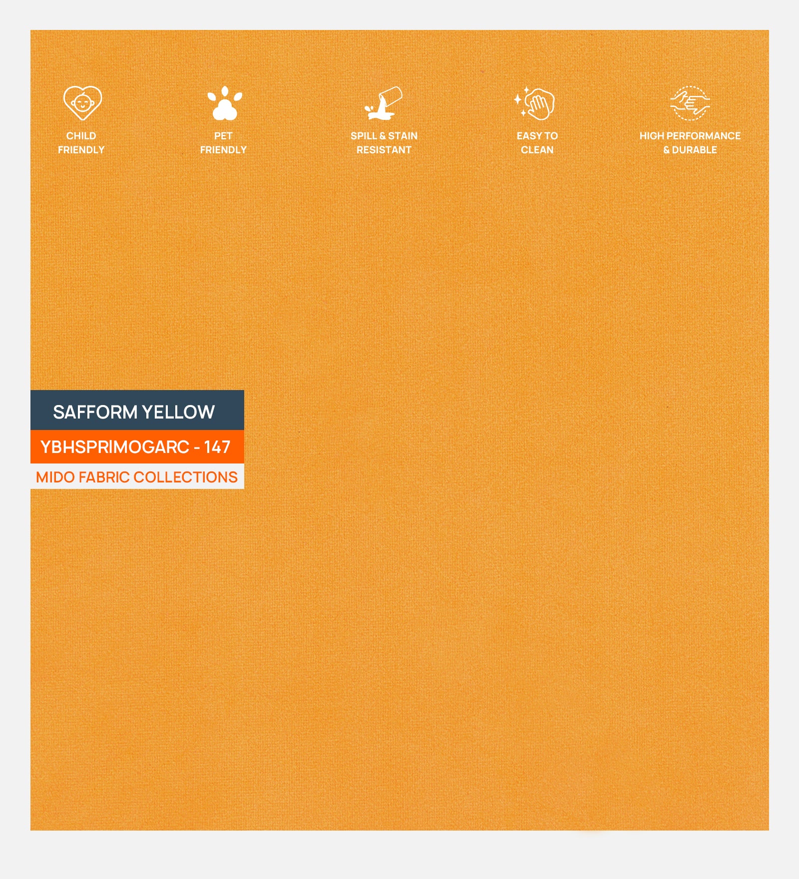 Velvet Mido Fabric Safforn Yellow 147 Code - Febonic Living