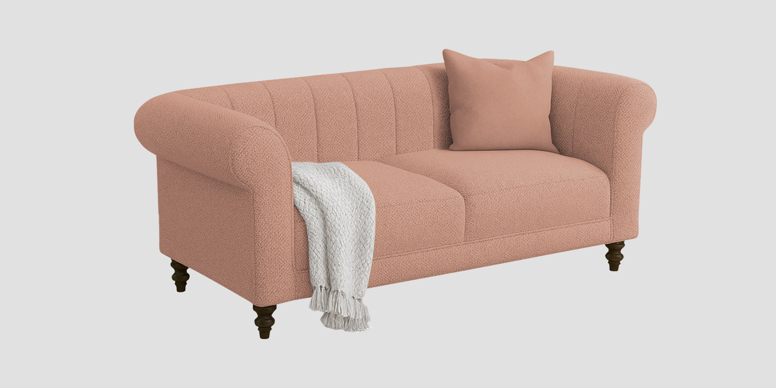 Sahara Fabric 2 Seater Sofa In Maple Pink Colour