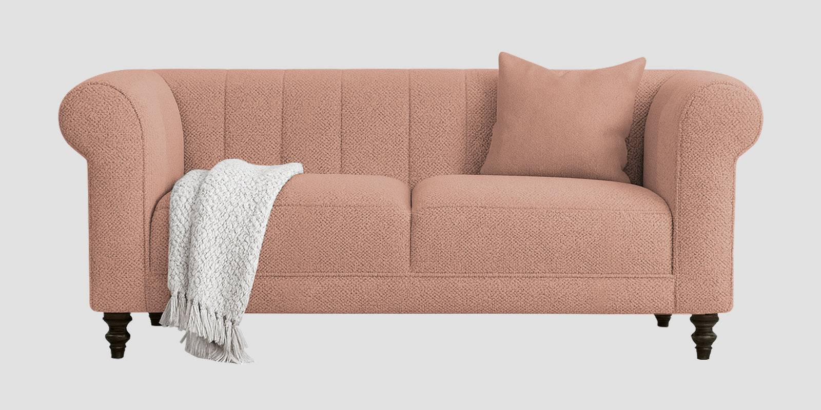 Sahara Fabric 2 Seater Sofa In Maple Pink Colour