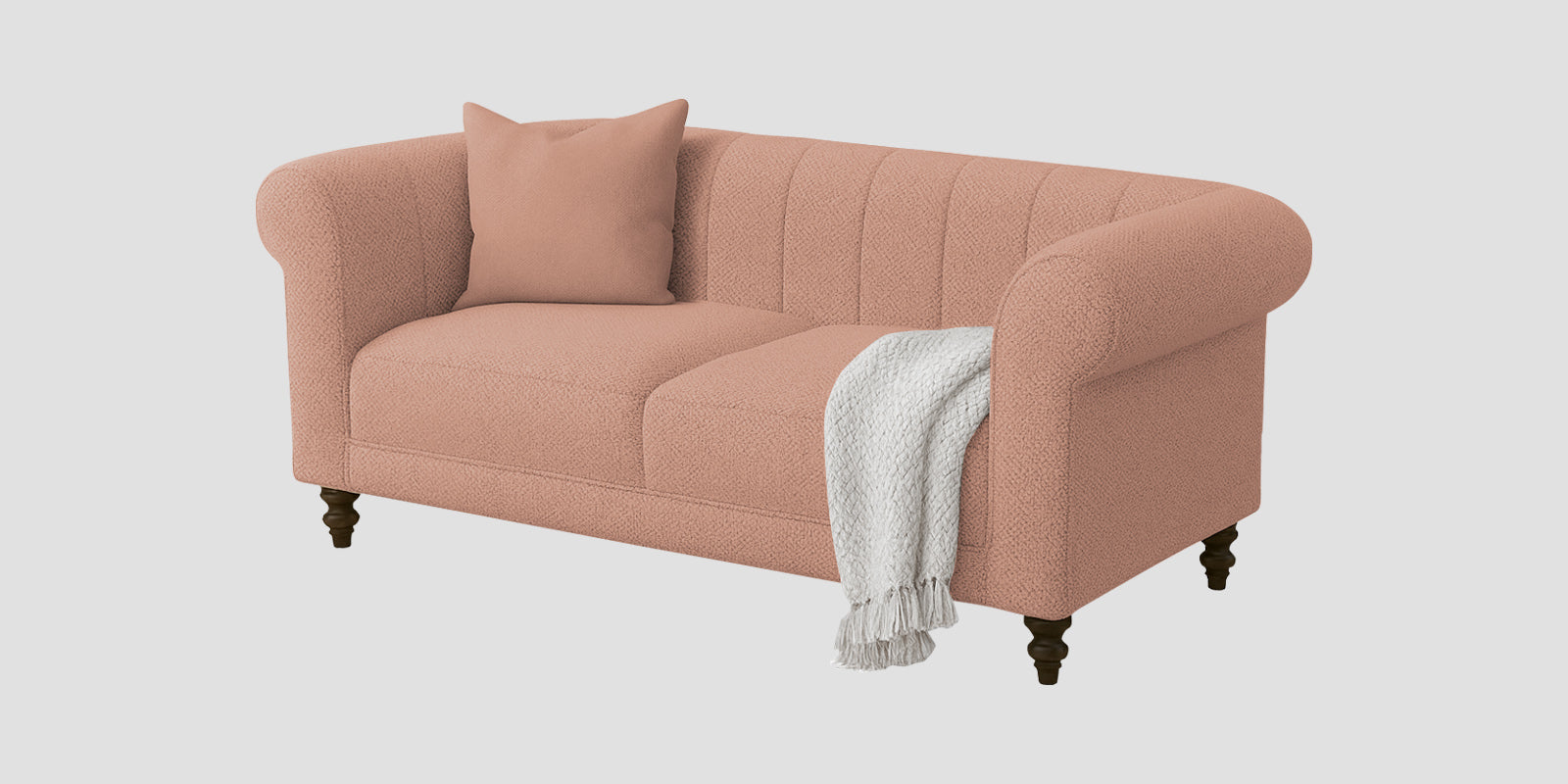 Sahara Fabric 2 Seater Sofa In Maple Pink Colour