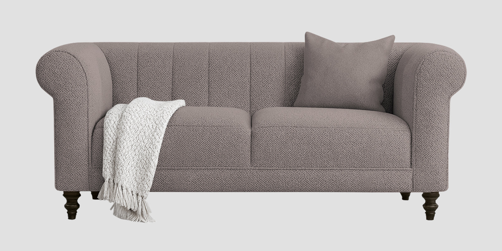Sahara Fabric 2 Seater Sofa In Silk Grey Colour