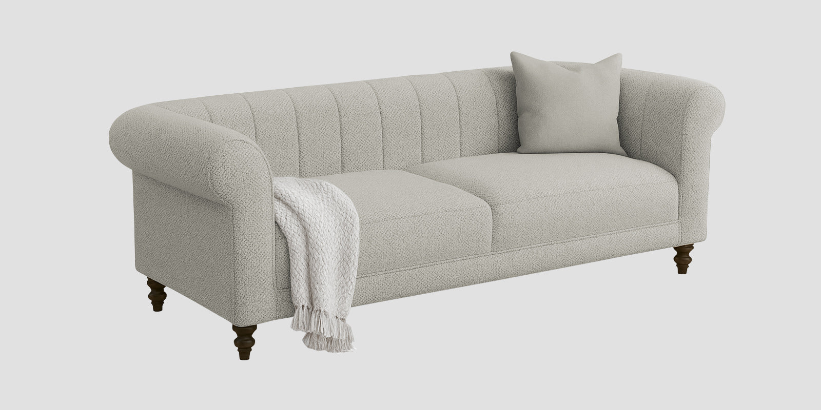 Sahara Fabric 3 Seater Sofa In Bone Beige Colour