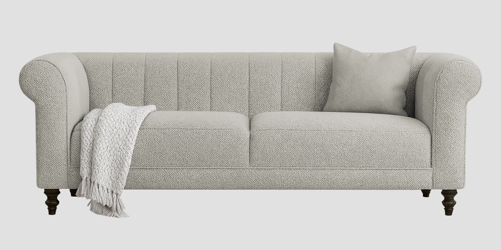 Sahara Fabric 3 Seater Sofa In Bone Beige Colour