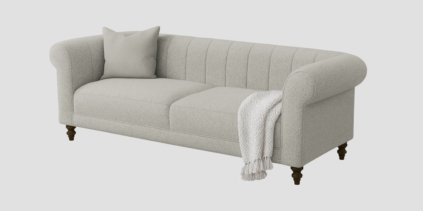 Sahara Fabric 3 Seater Sofa In Bone Beige Colour