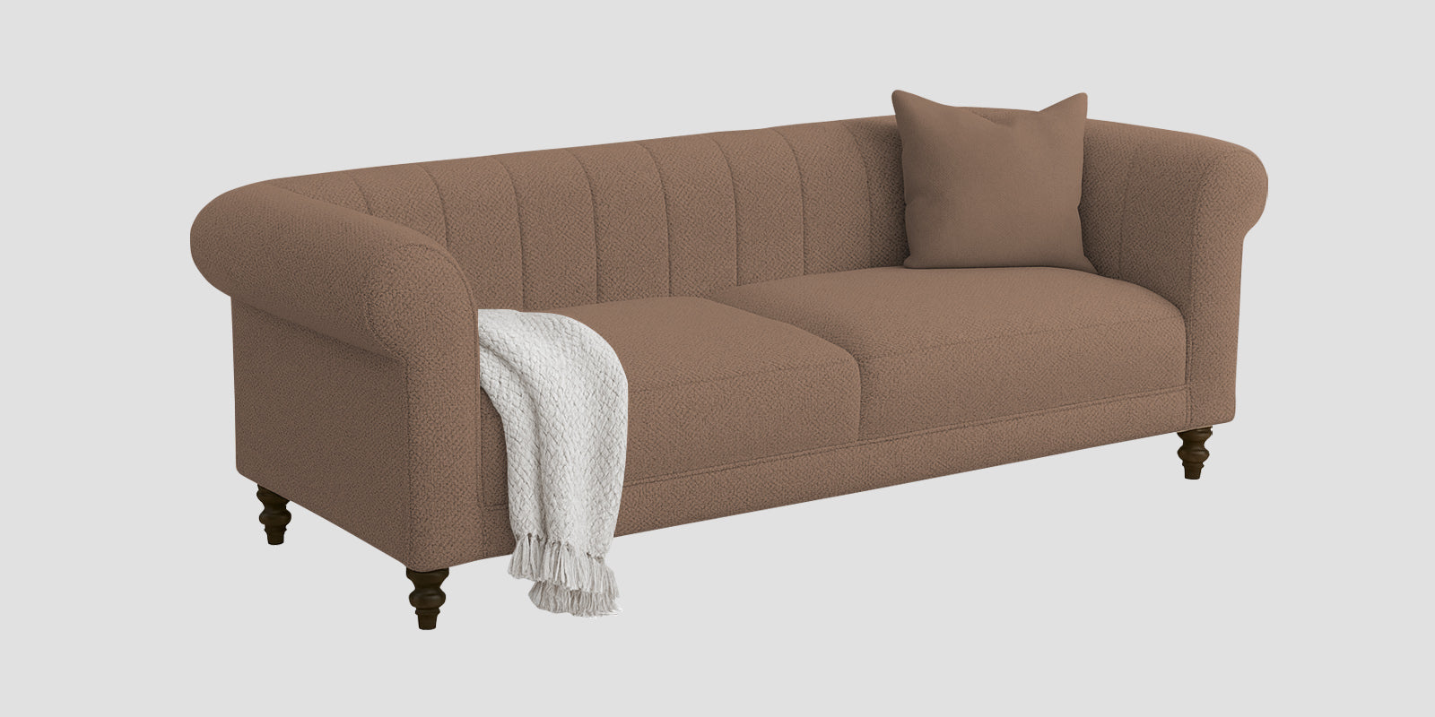 Sahara Fabric 3 Seater Sofa In Earthy Beige Colour