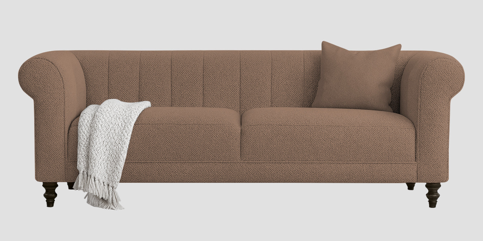Sahara Fabric 3 Seater Sofa In Earthy Beige Colour
