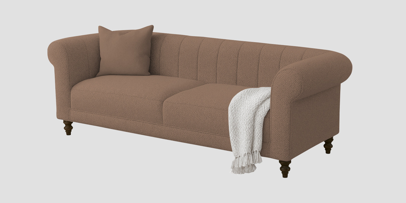 Sahara Fabric 3 Seater Sofa In Earthy Beige Colour