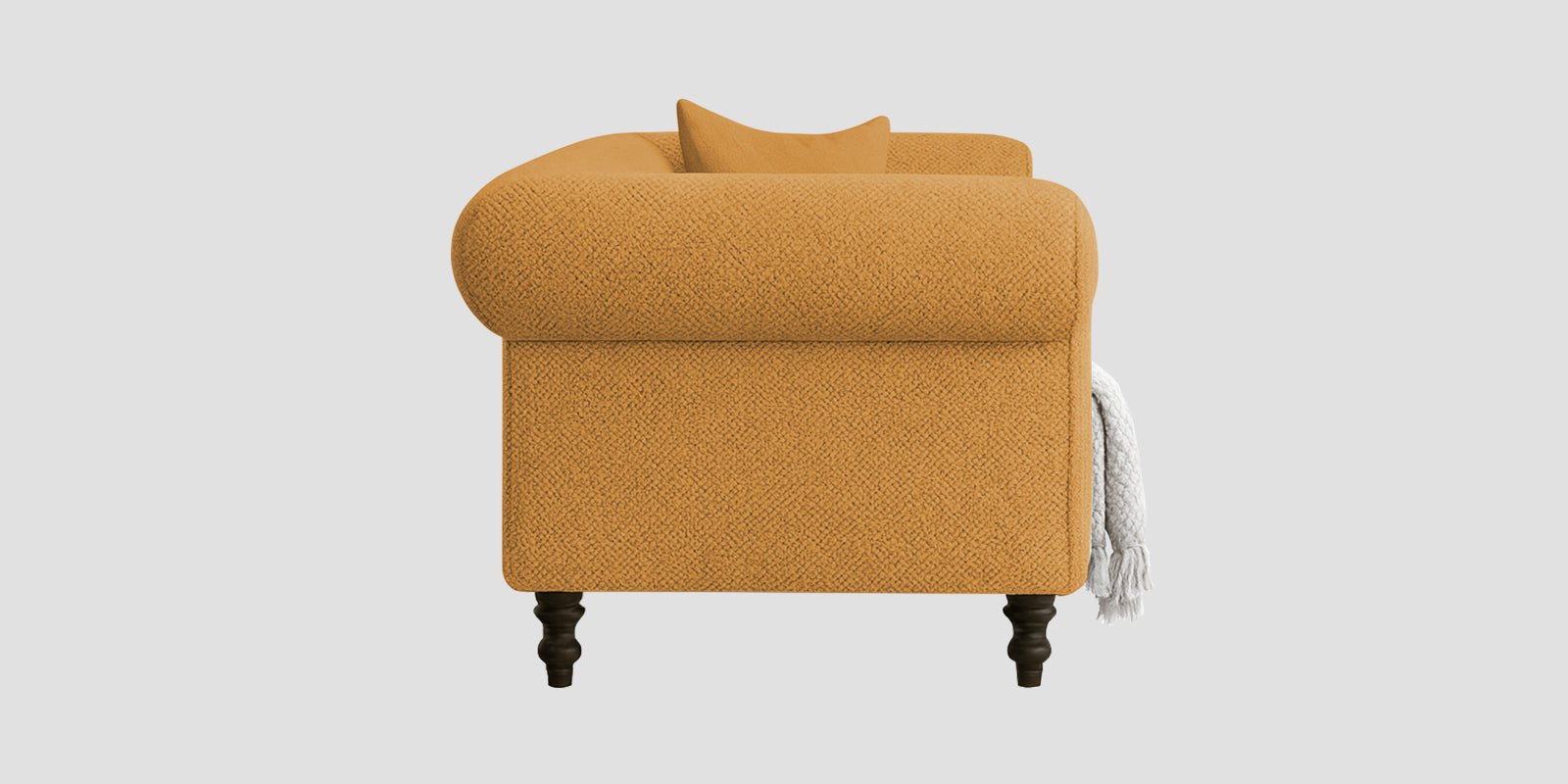 Sahara Fabric 3 Seater Sofa In Lime Yellow Colour
