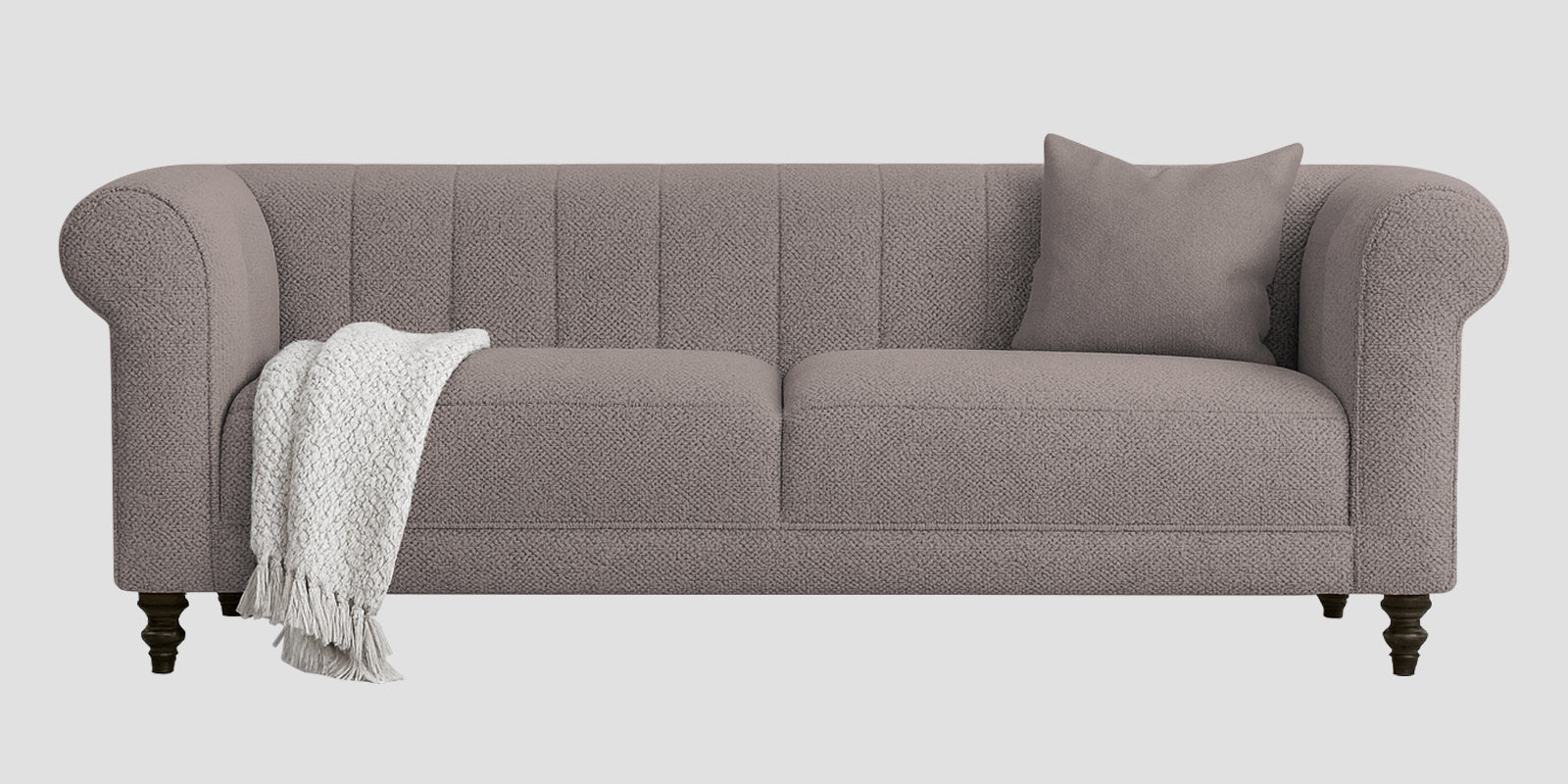 Sahara Fabric 3 Seater Sofa In Silk Grey Colour