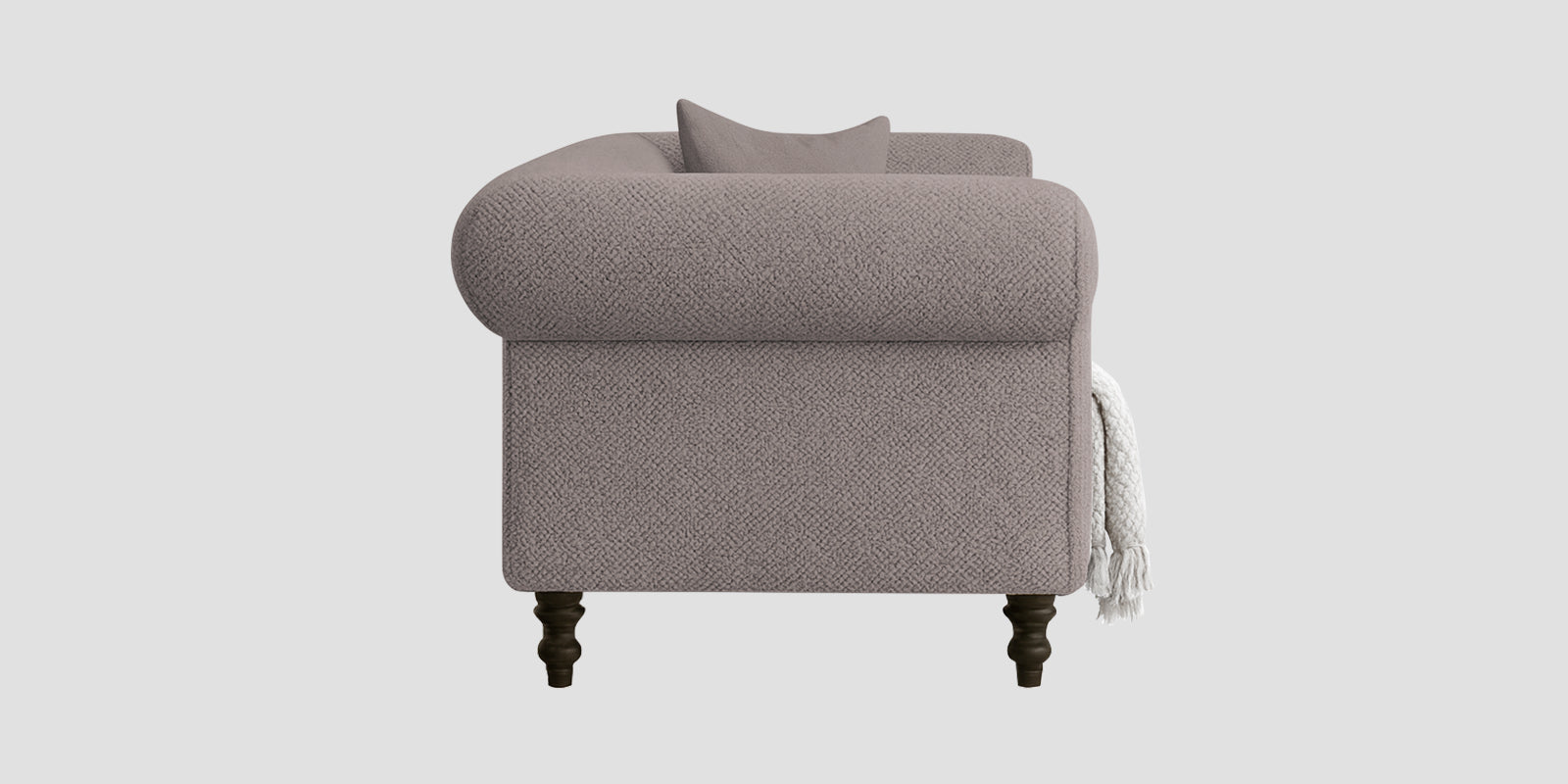 Sahara Fabric 3 Seater Sofa In Silk Grey Colour