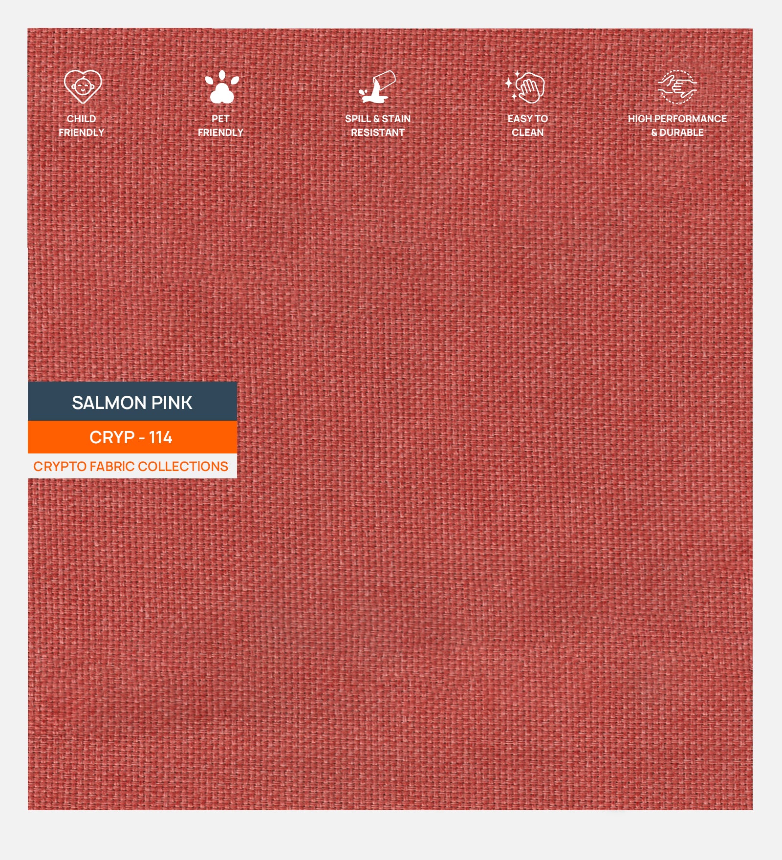 Luca Fabric 1 Seater Sofa In Salmon Pink Colour - Febonic Living