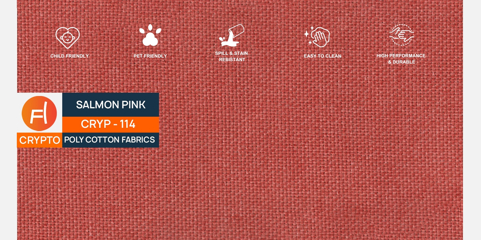 Mulan Fabric 3 Seater Sofa In Salmon Pink Colour - Febonic Living