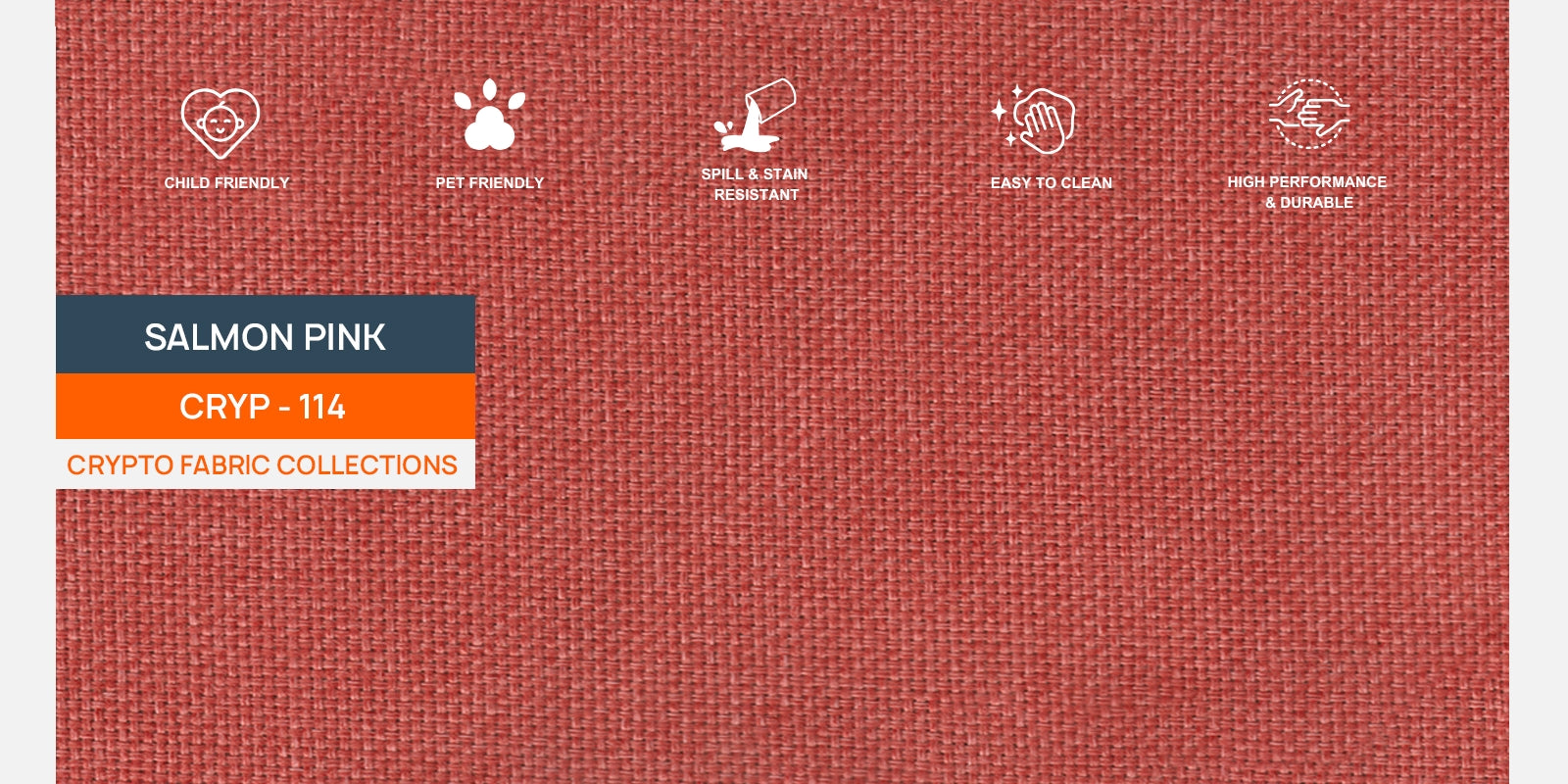 Marsela Fabric 3 Seater Sofa In Salmon Pink Colour - Febonic Living