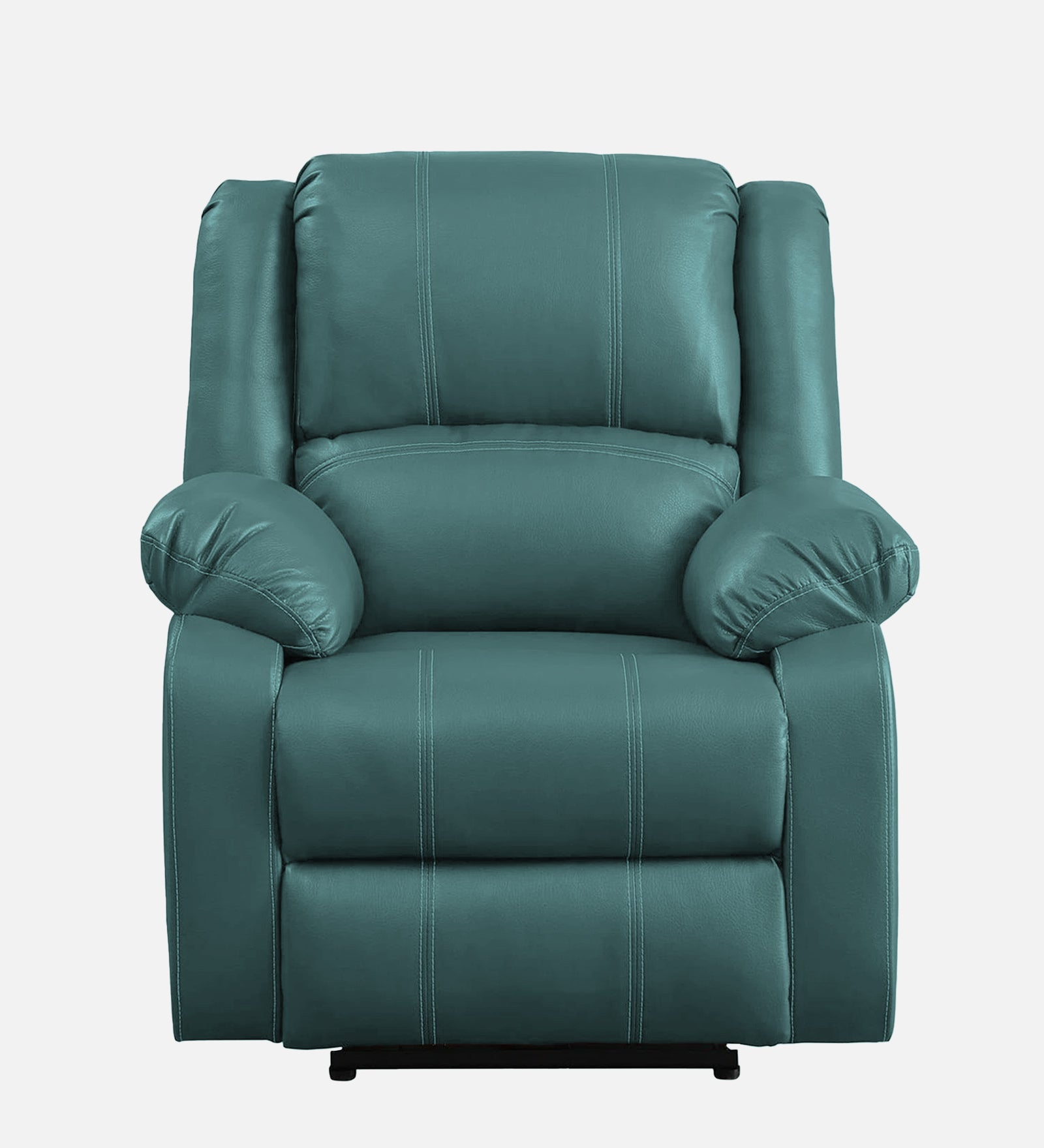 Santo 1 Seater Motorized Leatherette Recliner - Arctic Green - Front View by Febonic Living
