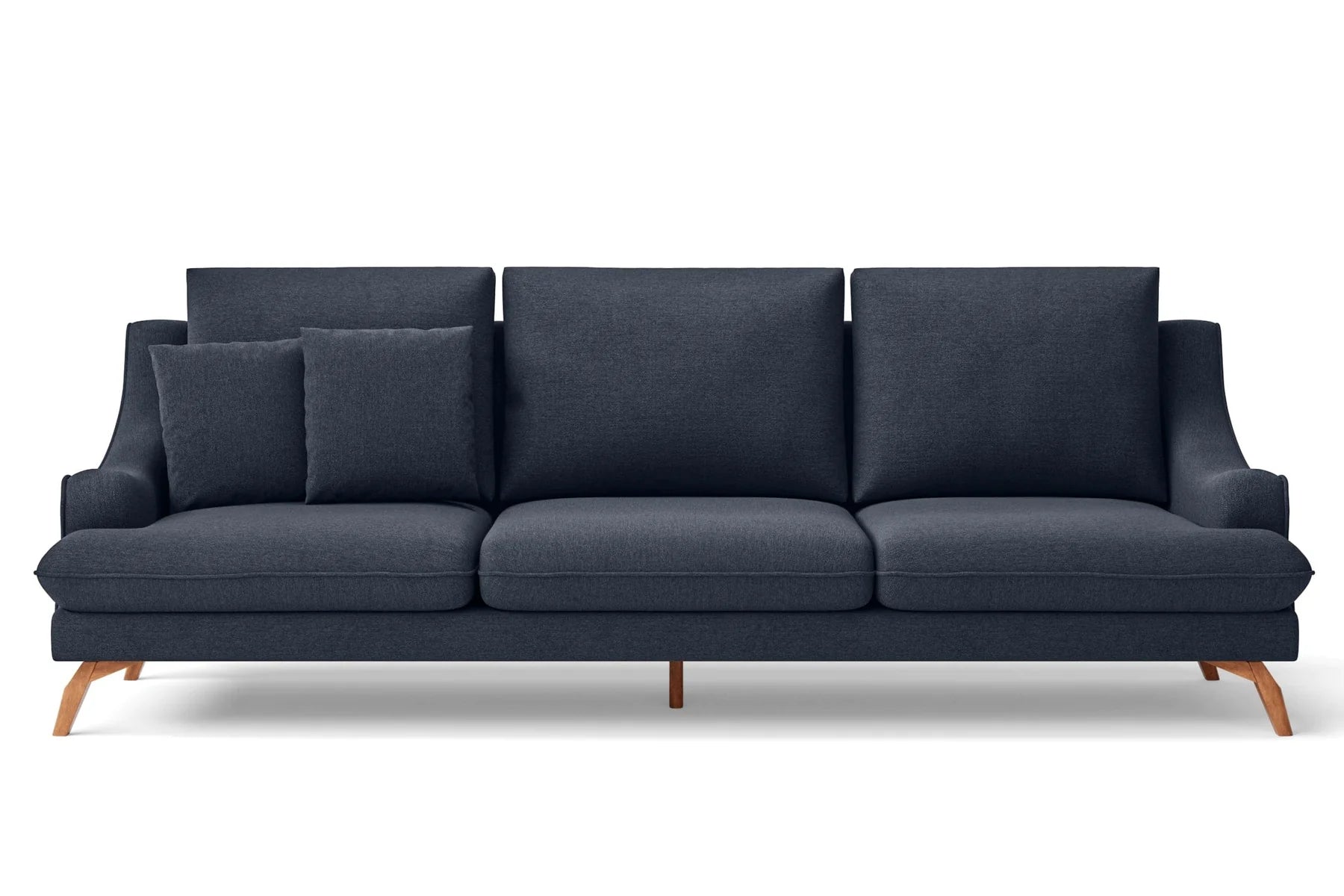 Savano Fabric 3 Seater Sofa In Denim Blue Colour - Febonic Living