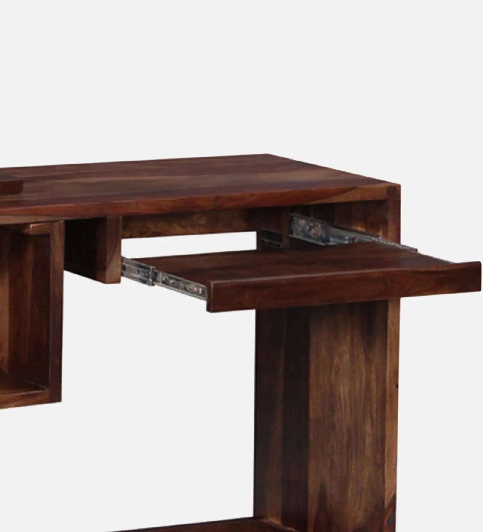 Braga Sheesham Wood Writing Table With Scratch Resistant In Provincial Teak Finish - Febonic Living