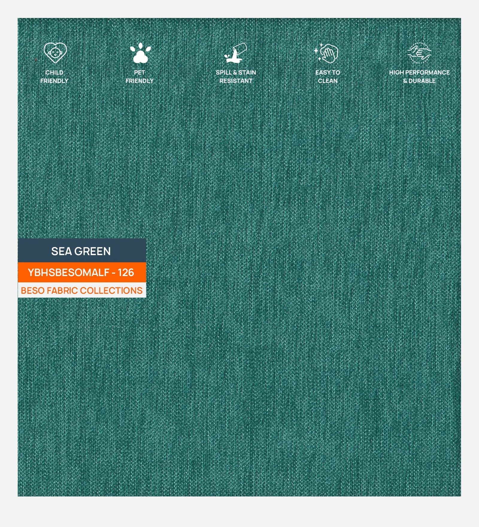 Lipu Fabric 1 Seater Sofa In Sea Green Colour Febonic Living