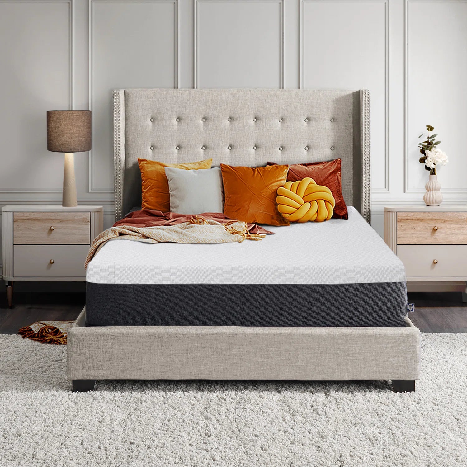 Cool 12" Medium Memory Foam King Size Mattress - Febonic Living