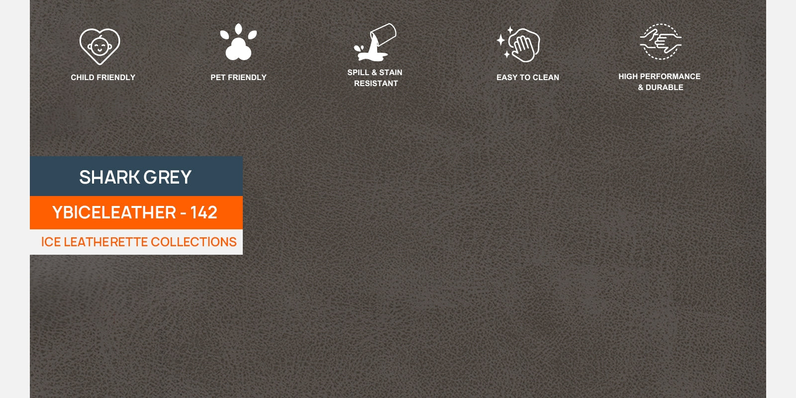 Sterio Leatherette 3 Seater Sofa In Shark Grey Colour - Febonic Living