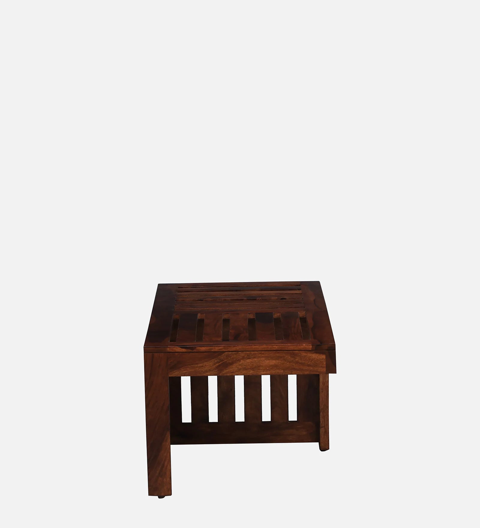 Nizwa Solid Wood Nesting Coffee Table Set in Honey Oak Finish With Cushioned Stools - Febonic Living