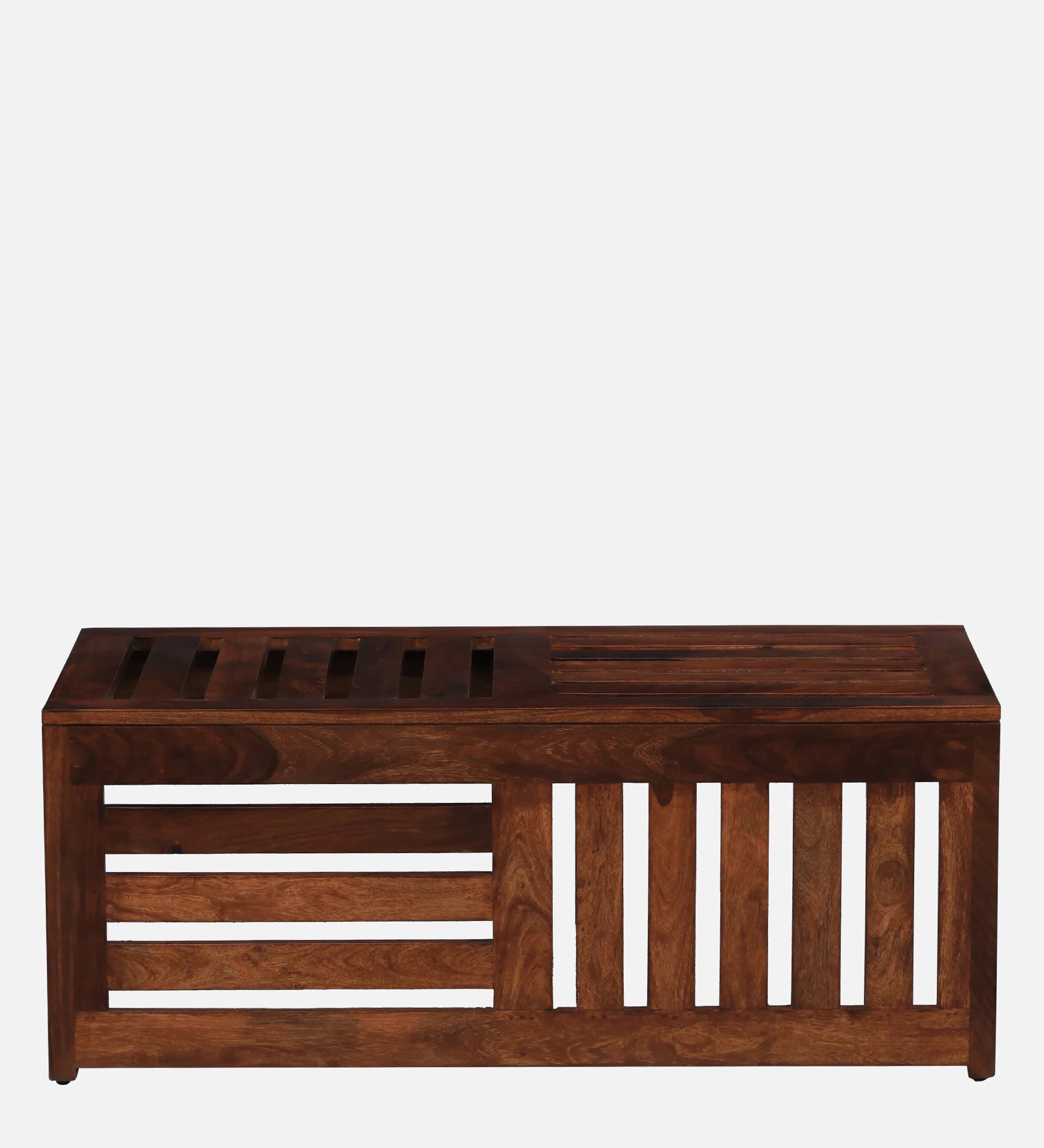 Nizwa Solid Wood Nesting Coffee Table Set in Honey Oak Finish With Cushioned Stools - Febonic Living