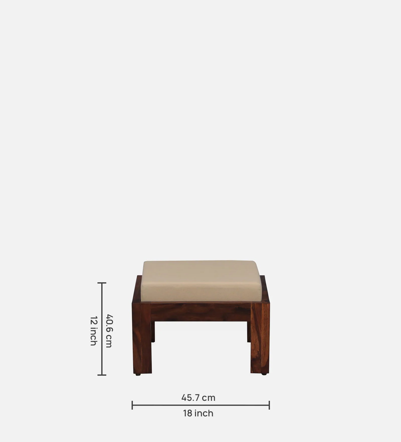 Nizwa Solid Wood Nesting Coffee Table Set in Honey Oak Finish With Cushioned Stools - Febonic Living
