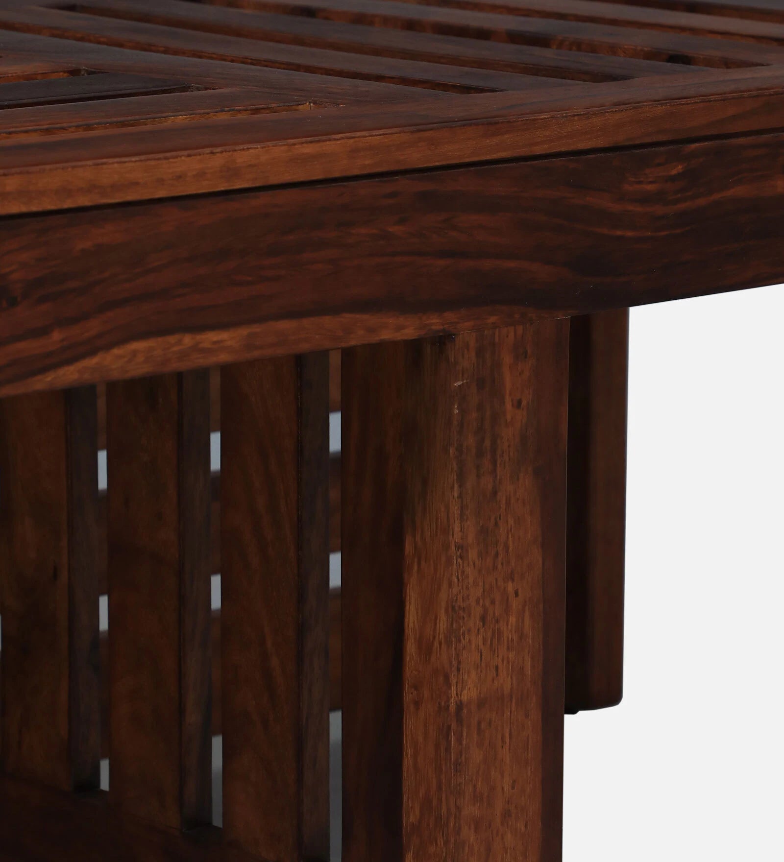 Nizwa Solid Wood Nesting Coffee Table Set in Honey Oak Finish With Cushioned Stools - Febonic Living